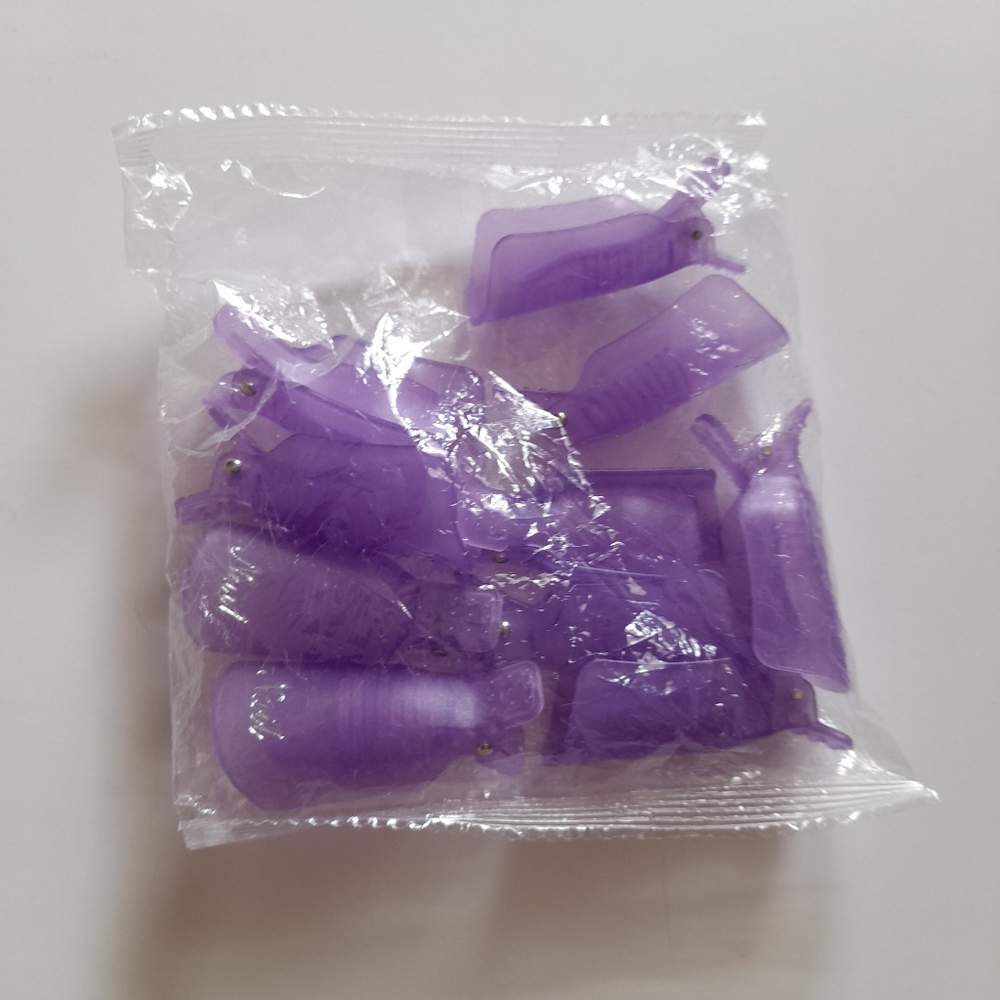 🦚3/$15🦚Soak Off Nail Clips Purple